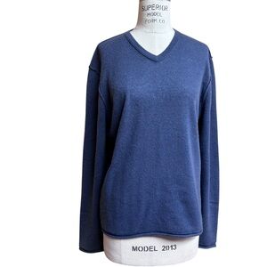 James Perse Sweater 100% Cashmere Women’s  Size 2 Gray V-Neck Minimalist